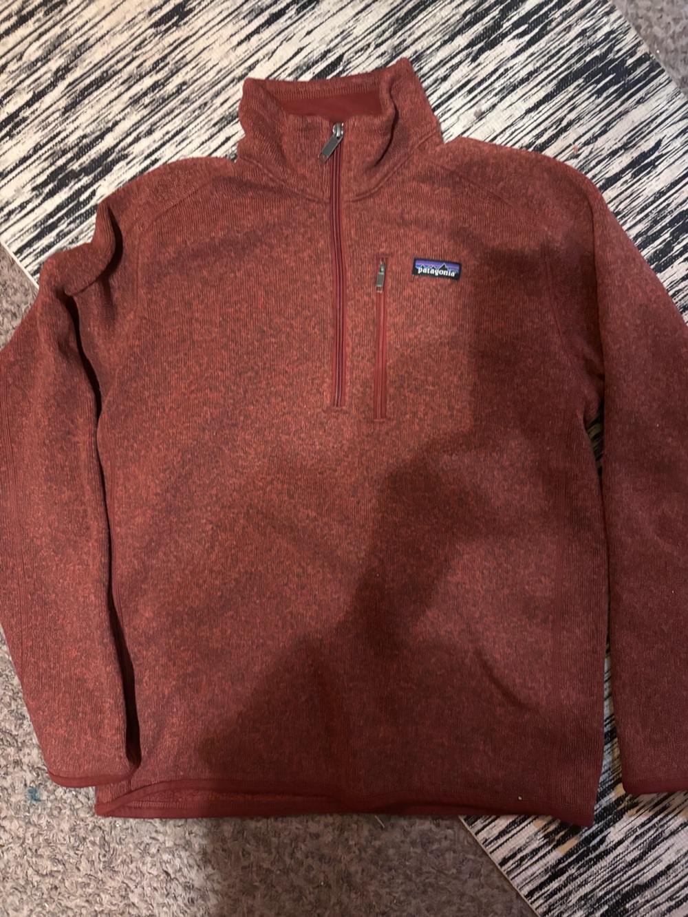Patagonia Men's Brick Red Heather Zip Pullover